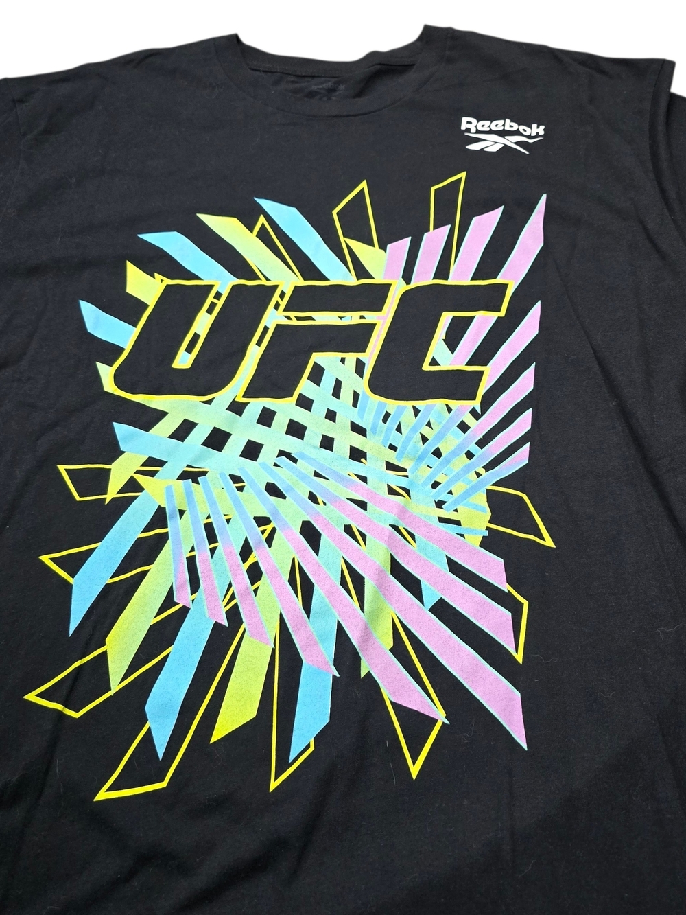 UFC Reebok Fight Night Walkout T Shirt Black Graphic Mens XL Official